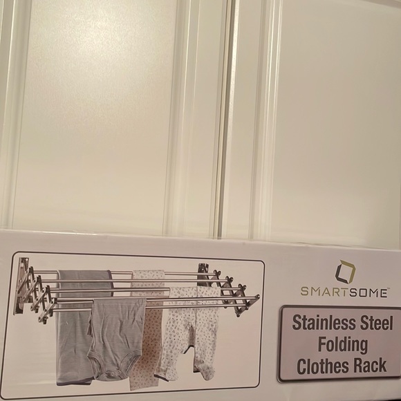Smartsome stainless steel folding clothes rack.Brand new- still in a box - Picture 1 of 2